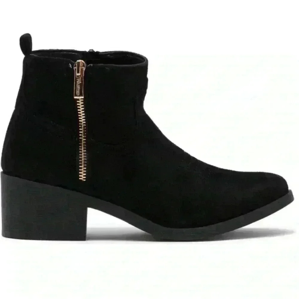 Wanted Footwear Faux Suede Western Bootie in Black Size 10 NWT
